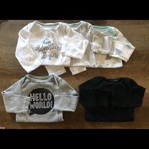 Cloud Island 6 month Long Sleeve Bodysuits